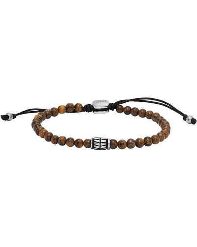 All Stacked Up Tiger's Eye Station Bracelet - JF04471710 - Fossil