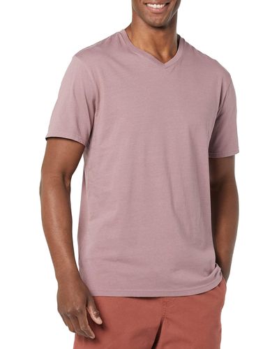 Goodthreads Kurzärmeliges T-Shirt Mit V-Ausschnitt Aus Baumwolle - Rot