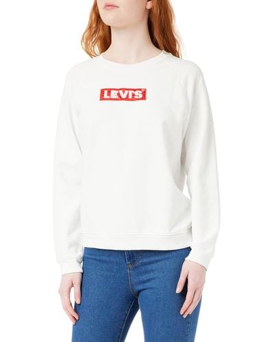 Levi's Relaxed Graphic Crew Long Sleeve Sweatshirt - Wit