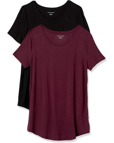 Amazon Essentials Plus Size Short-sleeve Scoopneck Tunic - Multicolor