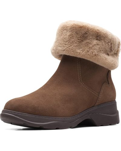 Clarks Aveleigh Pull Warmlined Waterproof Fashion Boot - Brown