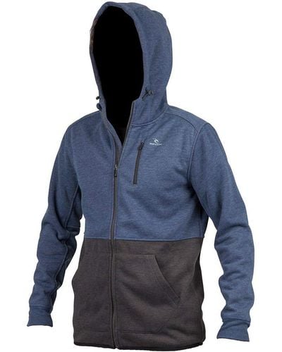 Rip Curl Departed Anti Series Technical Zip Up Hooded Sweatshirt - Blue