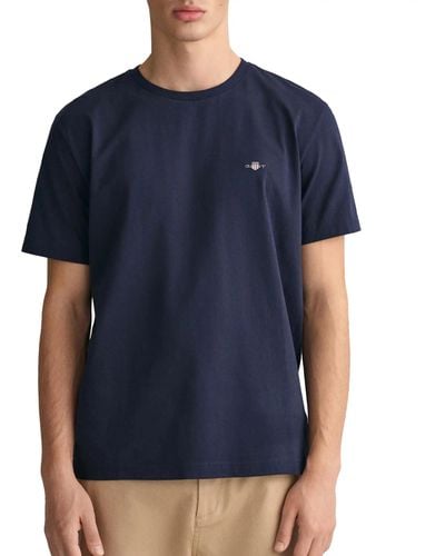 GANT The Original SS T-Shirt Uomo - Blu