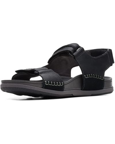 Clarks Nature 5 Trail Black Combination Of Materials S Sandals Standard Fit 9 Uk