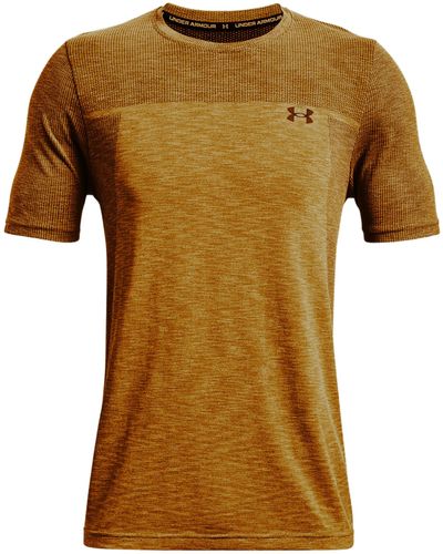 Under Armour UA Seamless Short Sleeve Shirt Top Tee 1359870 - Braun