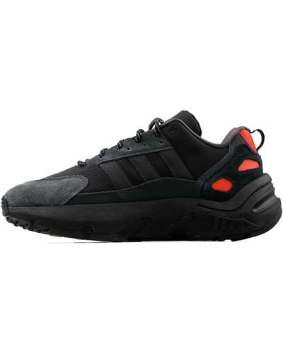 adidas Zx 22 Boost Trainers Unisex - Adult, Core Black Carbon Solar Red, 7.5 Uk