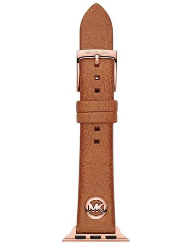 Michael Kors 38 Mm/40 Mm/41 Mm Logo Charm Band For Apple Watch - Brown