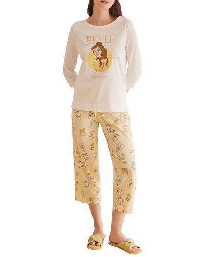 Women'secret Pijama 100% algodón Disney Bella Juego - Multicolor