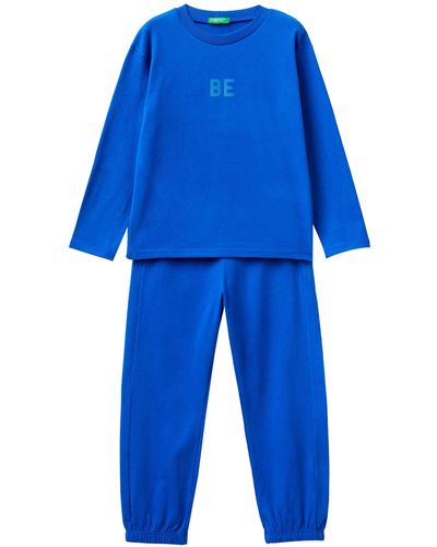 Benetton Pig(maglia+pant) 37yw0p04y - Blu