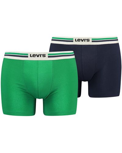 Levi's Levis Placed Sportwear Logo Boxer Pugile - Verde