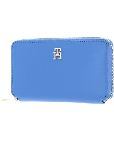Tommy Hilfiger Iconic Tommy Large Zip Around Wallet Blue Spell