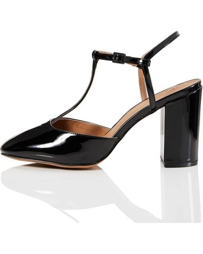 FIND Block Heel T-Bar Escarpins - Noir