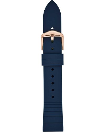 Fossil 18mm Silicone Interchangeable Watch Band Strap - Blue