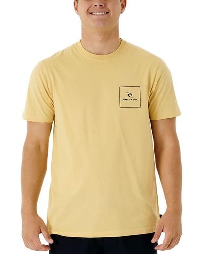 Rip Curl Cotton Ss T-shirt ~ Corp Icon Washed Yellow