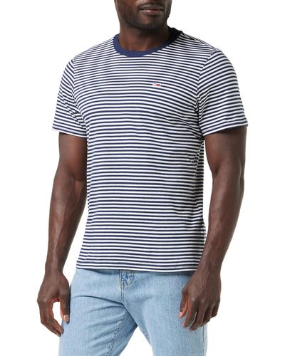 Tommy Hilfiger Tjm Tommy Classics Stripe Tee T-Shirt - Blu