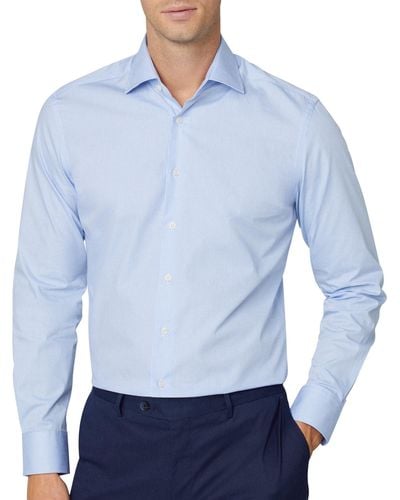 Hackett Formal Gingham Shirt - Blue