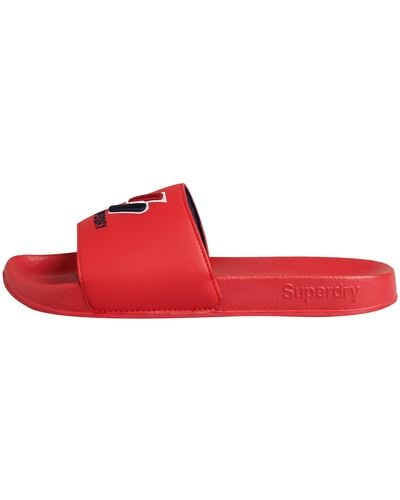 Superdry F3-Tongs Mocassin - Rouge