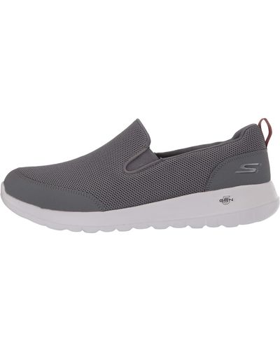 Skechers Go Max Clinched-athletic Mesh Double Gore Slip On Walking Shoe - Gray