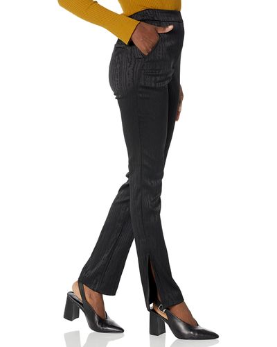 Trina Turk Side Slit Novelty Pants - Black