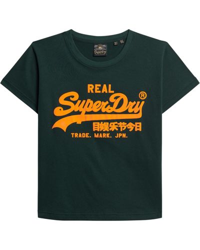 Superdry Bedrucktes T-Shirt Hemd - Grün