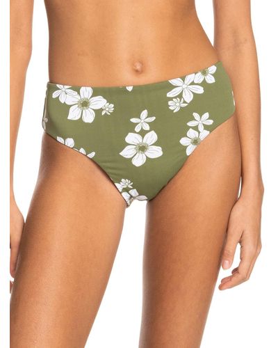 Roxy Reversible Mid Waist Bikini Bottoms for - Wendbare Mid Waist Bikinihose - Frauen - L - Grün
