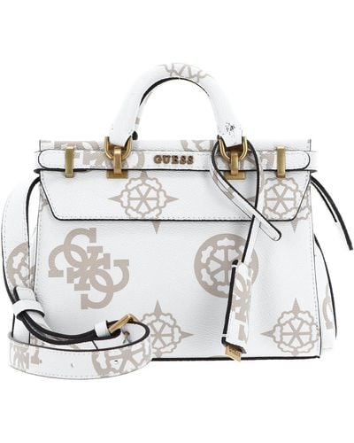 Guess Sestri Logo Mini Satchel - Blanco