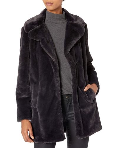 Rachel Roy Rachel Roy Faux Fur Coat - Black