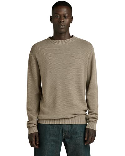 G-Star RAW Moss Knitted Pullover - Natur
