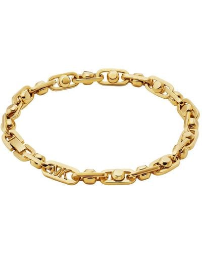 Michael Kors Premium Astor Link Gold-tone Brass Chain Bracelet - Metallic