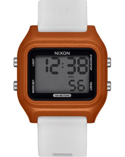 Nixon Digital Quarz Uhr mit Silikon Armband A1399-5231-00 - Orange