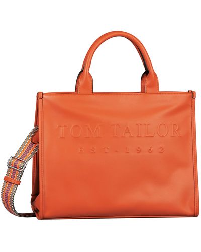 Tom Tailor Bags Teresa Shopper Umhängetasche Reißverschluss Mittelgroß Orange