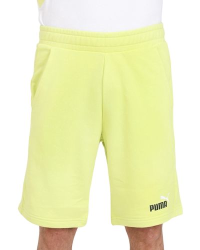 PUMA Shorts Sportivi Ess+ col Verde Lime da Uomo XS - Giallo