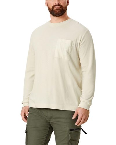 S.oliver Big Size T-shirt Langarm Regular Fit T Shirt - Natur