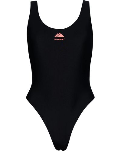 Superdry Swimwear Code Mtn Swimsuit Black 42 - Zwart