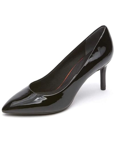 Rockport Total Motion 75mm Pointy Toe Pump Black Patent 1 9.5 M