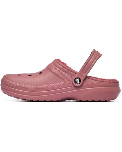 Crocs™ Classic Lined Clog Cassis Size 5 Uk / 6 Uk - Pink