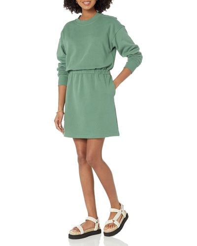 Amazon Essentials Waisted Sweatshirt Dress - Green