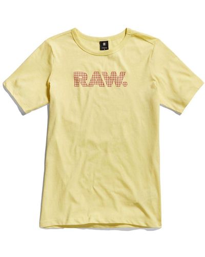 G-Star RAW Anglaise Graphic Raw Top T-shirt - Yellow