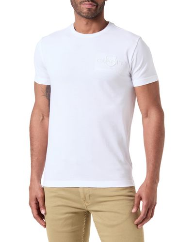 GANT Slim Tonal Shield Pique SS Tshirt - Weiß