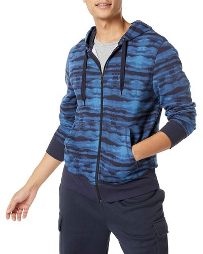 Amazon Essentials Lichtgewicht Sweatshirt Met Capuchon Van Franse Badstof Met Volledige Ritssluiting - Blauw
