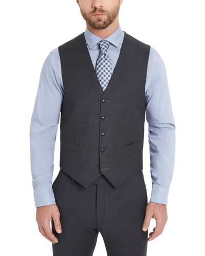 Tommy Hilfiger Th Flex Modern Fit Suit Separates Vest - Black