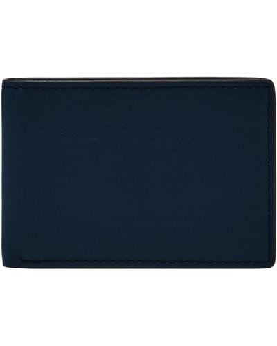 Fossil Steven Front Pocket Wallet - Blue
