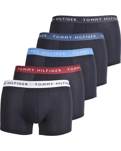 Tommy Hilfiger Boxer Short Trunks Underwear Pack Of 5 - Blue