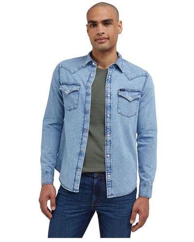 Lee Jeans Regular Western Shirt Maglietta - Blu