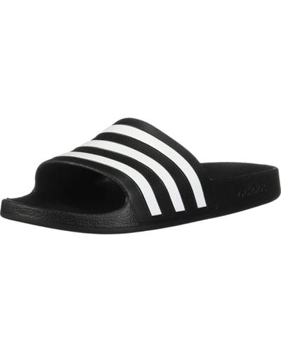 adidas Adilette Aqua Slides Sandal - Black