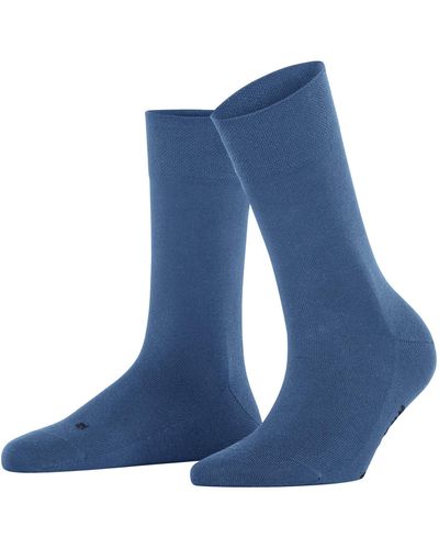 FALKE Socken Sensitive New York W SO Lyocell mit Komfortbund 1 Paar - Blau
