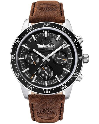 Timberland Reloj Parkman Cuero Marrón Oscuro TDWGF0029002 - Negro