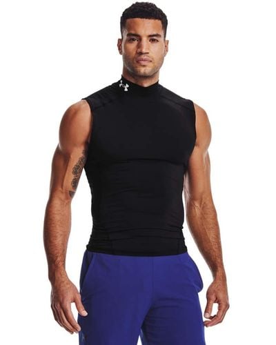 Under Armour HeatGear Armour Compression Mock Sleeveless - Schwarz