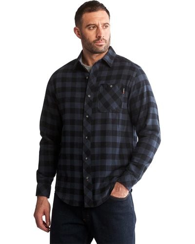 Timberland Woodfort Mid-weight Flanel Work Shirt Button-down Werkhemd Voor - Zwart