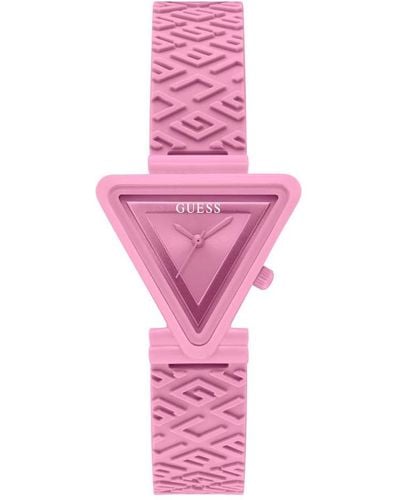 Guess Analog Silicone Watch 34mm - Pink